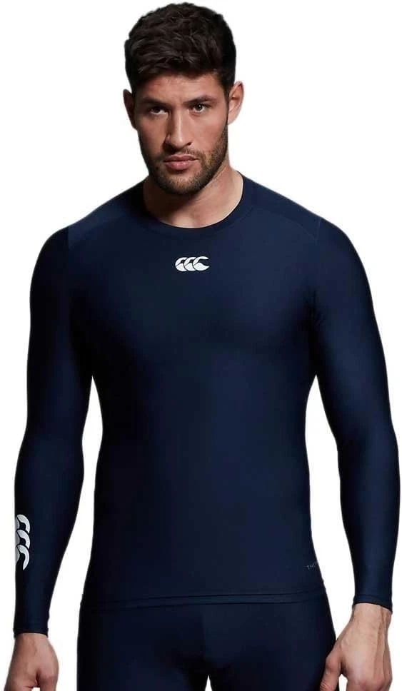 Canterbury Mens ThermoReg Long Sleeve Base Layer Top Medium Navy BNWT