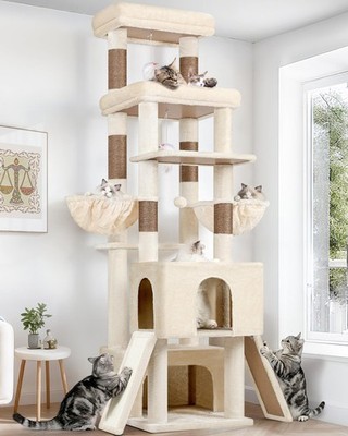 Heavy Duty Cat Tree 78 inch Sturdy Cat Tower for 20lbs Large Adult Cats, Symm...
