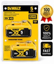 DEWALT 20V MAX XR 5 Ah Lithium Ion Battery Premium High Capacity DCB205-2 