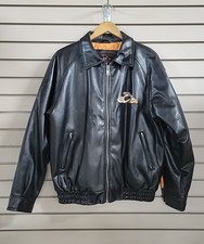 Vintage Orange Country Choppers Faux Pleather Biker Jacket Y2k Women's XL