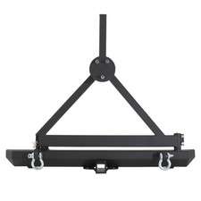Smittybilt 76651d Src Classic Rear Bumper With D-rings Hitch Tire Carrier Smittybilt 76651d Src Classic Rear Bumper With D-rings Hitch Tire Carrier
