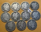Barber Dimes Lot of 11- Dated 1907-08-11-11-12-13-13-14-16-16-16-  [J]