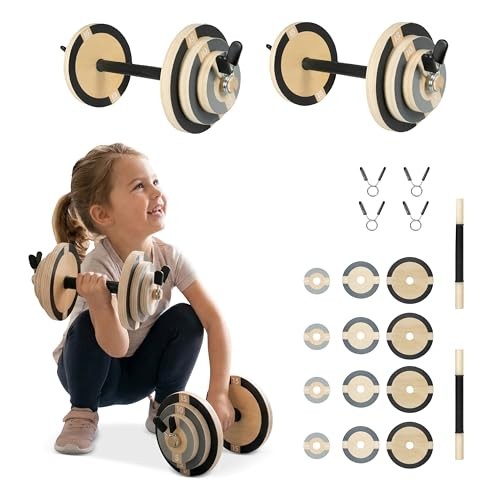 Set di manubri in legno per bambini