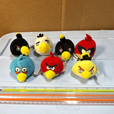 Angry Birds Plush Stuffed Bird Lot Multicolor Red Bomb Chuck Matilda Pencil Top