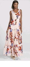 RAGA x ANTHROPOLOGIE Feeling FLORAL Tiered Maxi Dress Size XSmall