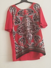 T Shirt Größe XL Damen Rot Schwarz
