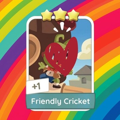 Friendly Cricket  3 Star -  Monopoly go Sticker Set18-5