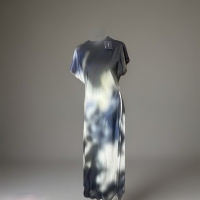 MASSIMO DUTTI TIE DYE SATIN MAXI DRESS SIZE 8 NWT