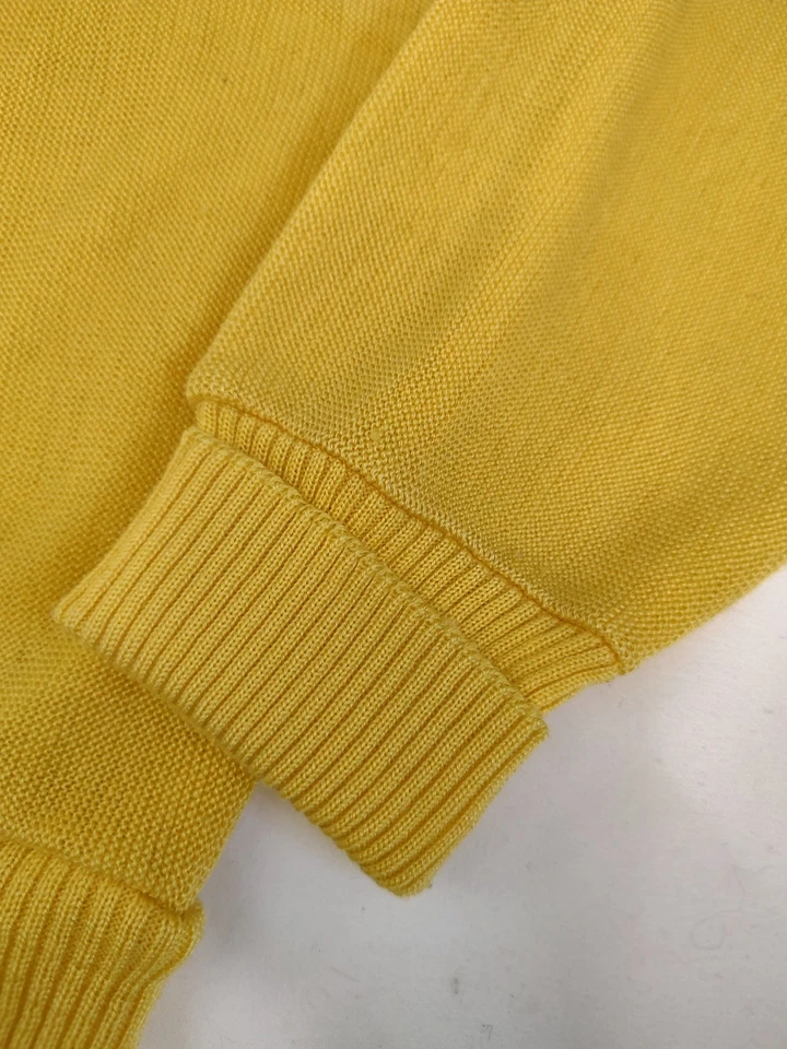 Cárdigan Suéter Puritano Vintage Años 60 The Sporting Life Amarillo Brillante Para Hombre Talla L Foto 4 de 4