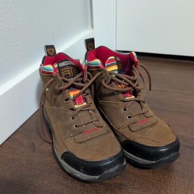 Ariat Boots Womens 6.5B Terrain Hiking Lace Up Serape Stripe Brown Leather