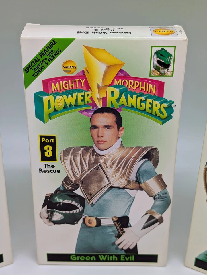 Mighty Morphin Power Rangers: Green With Evil Complete Series 1-5 VHS *TESTED* - Image 4 of 4