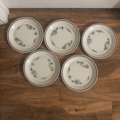 Set of 5 Corelle Corning ABUNDANCE 8.5'' Fruit Patt. Vintage Exc.condition 1980