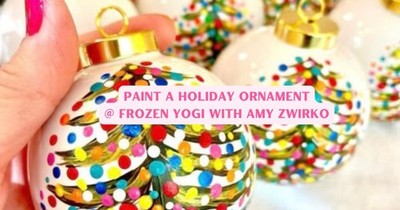   December 12th 1-3PM Paint a Holiday Ornament with Amy Zwirko!  