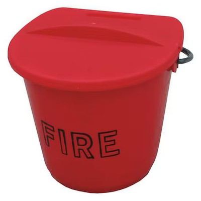Flamefighter Jpfb1 Fire Bucket, 2.5 Gal., Plastic