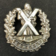 Queen's Own Cameron Highlanders - Original British Army Cap Badge