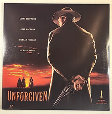 UNFORGIVEN LASERDISC, 2-discs LIKE NEW Clint Eastwood, Hackman, Morgan Freeman