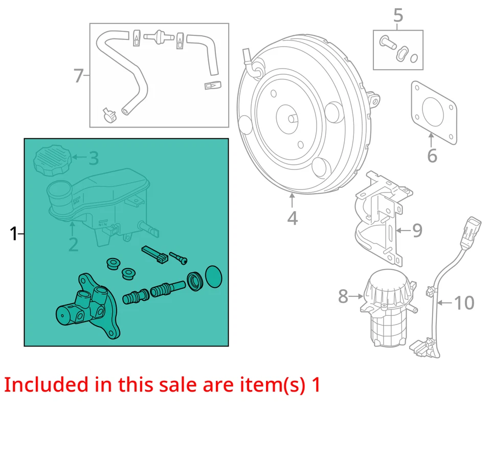 Kia Forte 2014 cilindro maestro de frenos fabricante de equipos originales 71 k millas - LKQ384920476 Foto 4 de 4