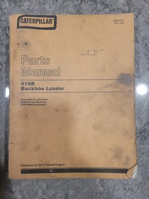 CAT CATERPILLAR 416B Backhoe Loader Spare Parts Manual book 8SG Series list 1992