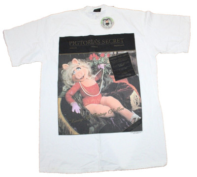 VTG Changes Disney  Muppets Miss Piggy Pigtoria's Secret Mens XL Shirt NWT