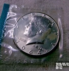 1964 P UNCIRCULATED 90% Silver KennedyHalf Dollar In Mint Cello