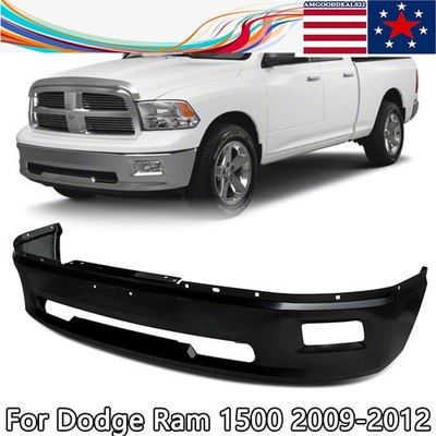 For 2009-2012 Dodge Ram 1500 w/ Fogs Black Paintable Front Bumper Paint to Match