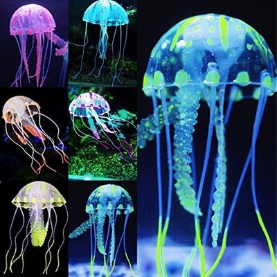 6 Pcs Glowing Jellyfish Aquarium Decorations Fish Tank Ornaments