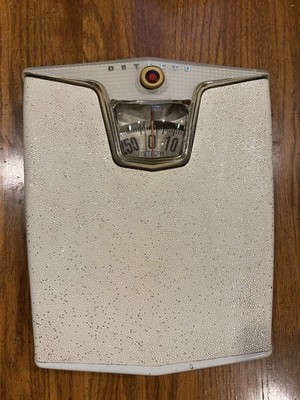 Detecto Bathroom Scale - Vintage 50s Bubble Bathroom Scale w/speckles Art Deco