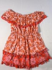 Jessica Simpson Floral Off-Shoulder Ruffle Dress Size 2X