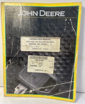 #ad #ad John Deere 435 535 Round Baler Owners Operators Manual OME87614 $59.99
