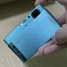 SONY DSC-T90 12.1MP 4x Optical Zoom CCD Vintage Digital Camera English Menu Blue