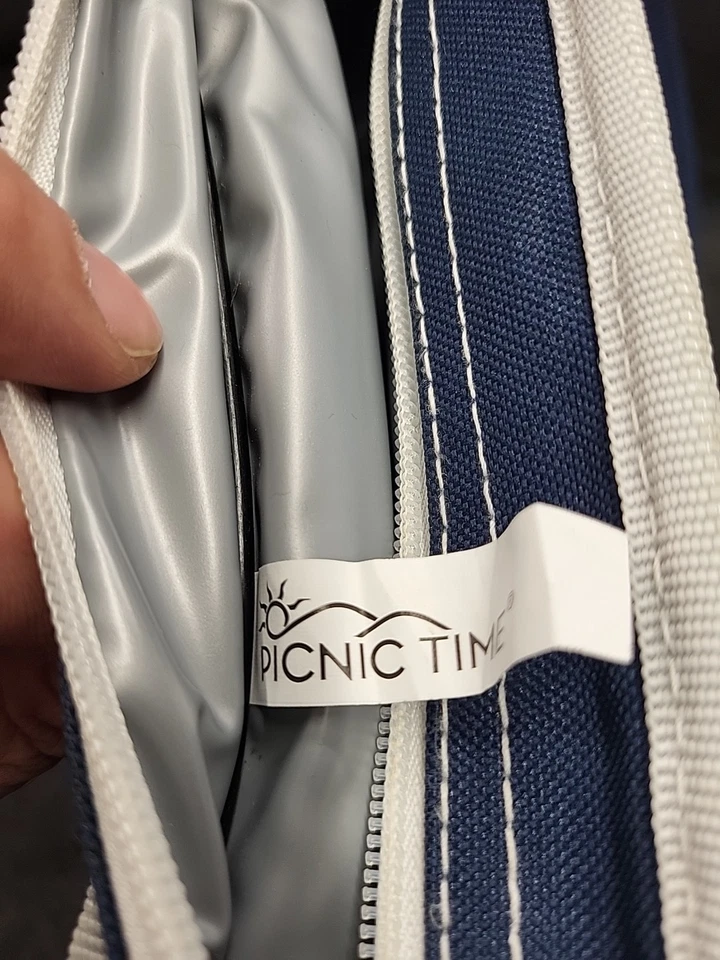 Indianapolis Colts 30 Can Cooler Tote Made By Pinic Time Blue & White - Image 4 of 4