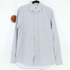 Stenstroms Shirt Mens Fitted Body Cotton Size 16.5 42 Button Up Dress Shirt