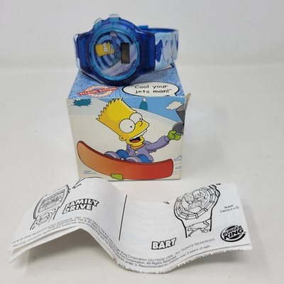 The Simpsons Bart Simpson Talking Watch 2002 Burger King Needs Battery