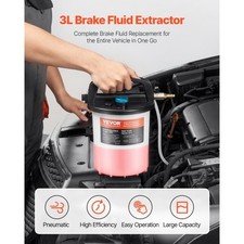 Brake Bleeder Kit, 3L Brake Fluid Extractor with 1L Siphon Refilling Bottl