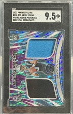 Panini 2023 Spectra Rising Rookie Materials Bryce Young Celestial /75 SGC 9.5