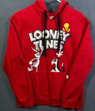 Looney Tunes Youth Red Hoodie Pullover Sweatshirt Size Youth M 7-9 Bugs Bunny