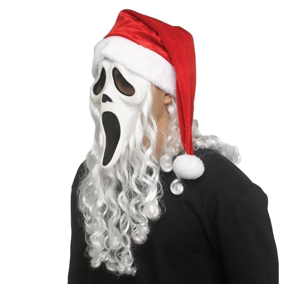 Fun World Ghost Face Santa Mask Costume Accessory, Multi-Color - Image 2 of 3