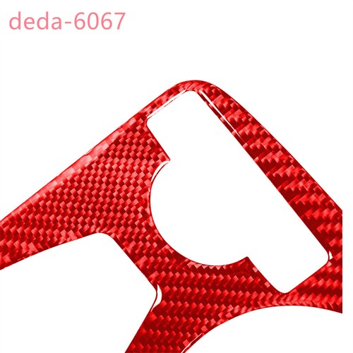 Red Carbon Fiber Water Cup Holder Panel Cover Trim For Benz C Class W204 2007-14 - Foto 8 di 12
