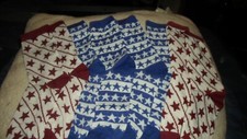 Patriotic socks-Ladies 4pairs red-white and blue stars and stripe 7-11 size