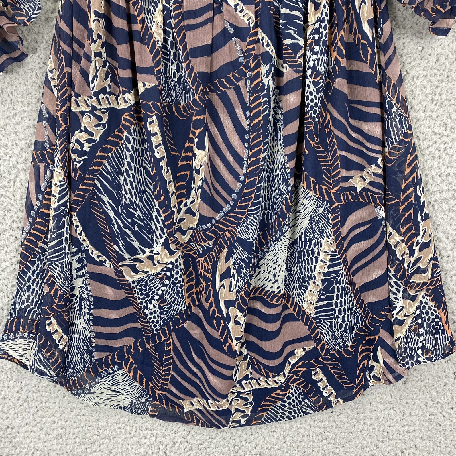 PALM ANGELS Hommage from Los Angeles S Boning V Neck Off Shoulder Empire Waist Short Dress