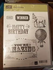 Stampin Up Stamp set You're Amazing Rubber Wood Block