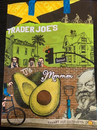 NEW RETIRED Trader Joe's Southern California Reusable Grocery Bag Shopping Tote - Picture 2 of 2