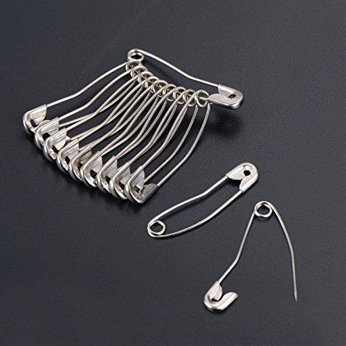 160 Pieces Curved Safety Pins Quilting Basting Pins with Plastic Cases