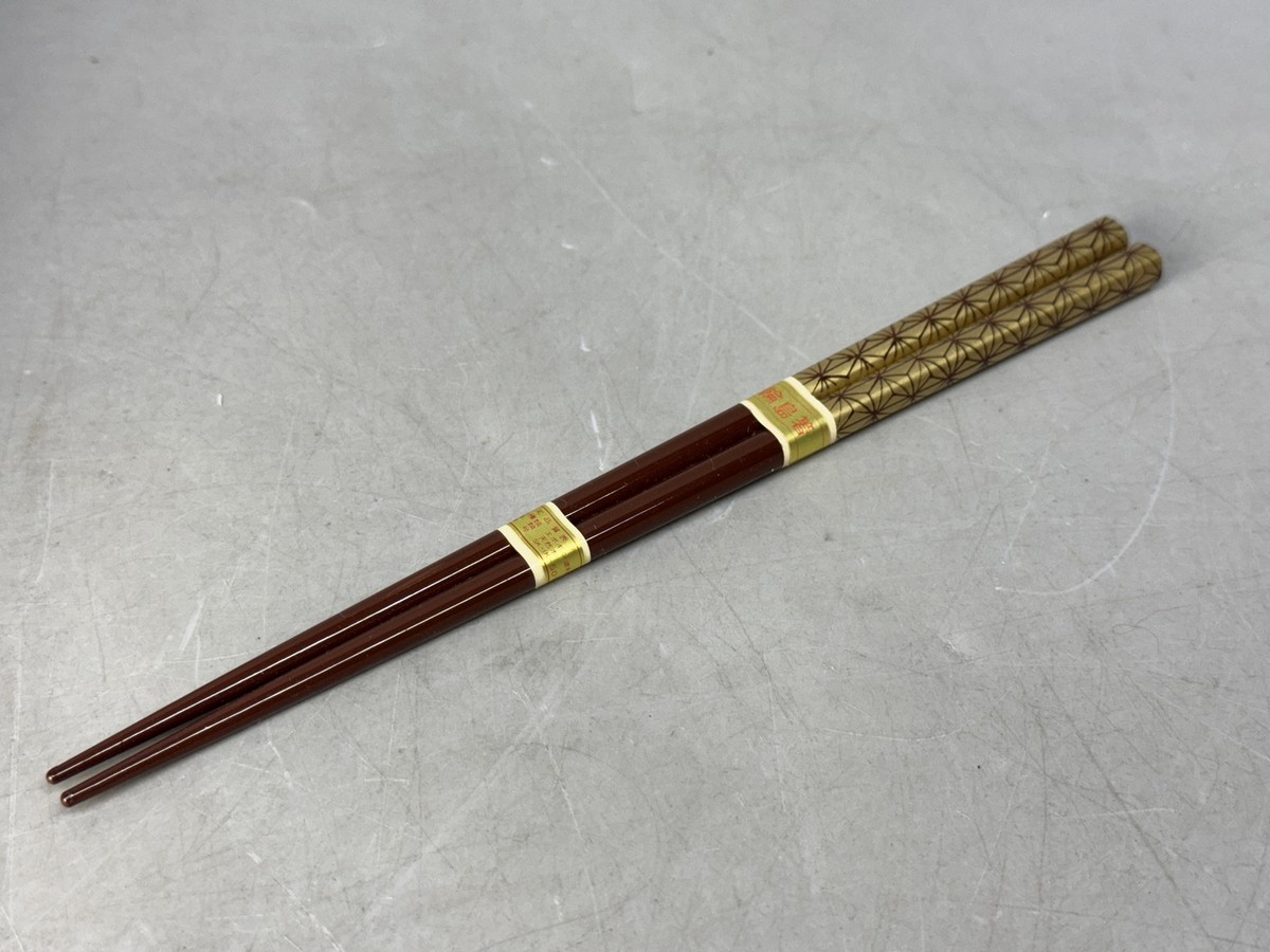 Y8754 CHAWAN Wajima lacquer confectionery bowl chopsticks box