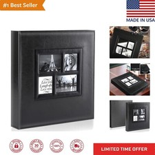 Extra Large Capacity Photo Album - Holds 500 4x6 Photos - Elegant Leather Cover