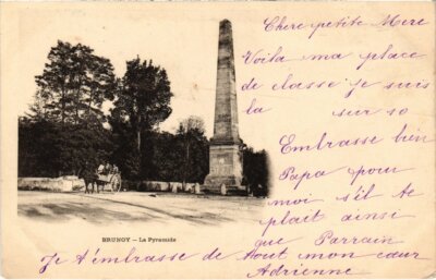 Old postcard Brunoy La Pyramide FRANCE (1370493)