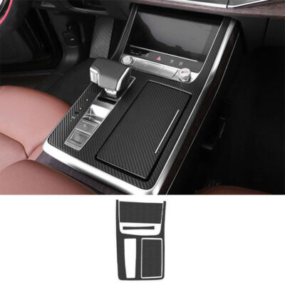 For Audi Q7 2020-2023 Carbon Fiber Sticker Middle Console Gear Shift Panel Trim