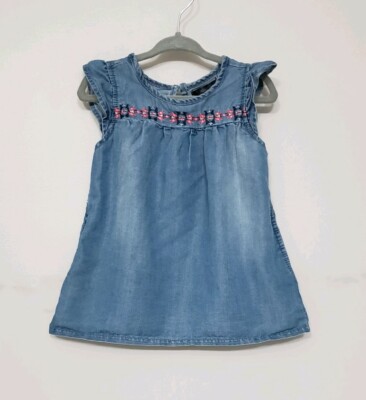 Kensie Baby Chambray Denim Dress 18 M | eBay