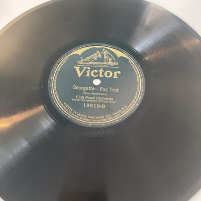 1922 JAZZ - Clyde Doerr - Club Royal Orchestra 78 rpm VICTOR 18919 Georgette E