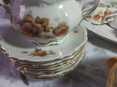Mitterteich Bavaria Norway Rose Germany dinner china dishes set